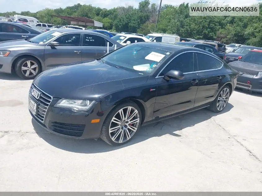 2012 Audi A7 Premium Plus VIN: WAUYGAFC4C4CN0636 Lot: 42561639