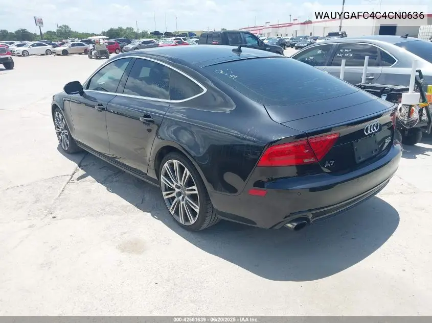 2012 Audi A7 Premium Plus VIN: WAUYGAFC4C4CN0636 Lot: 42561639