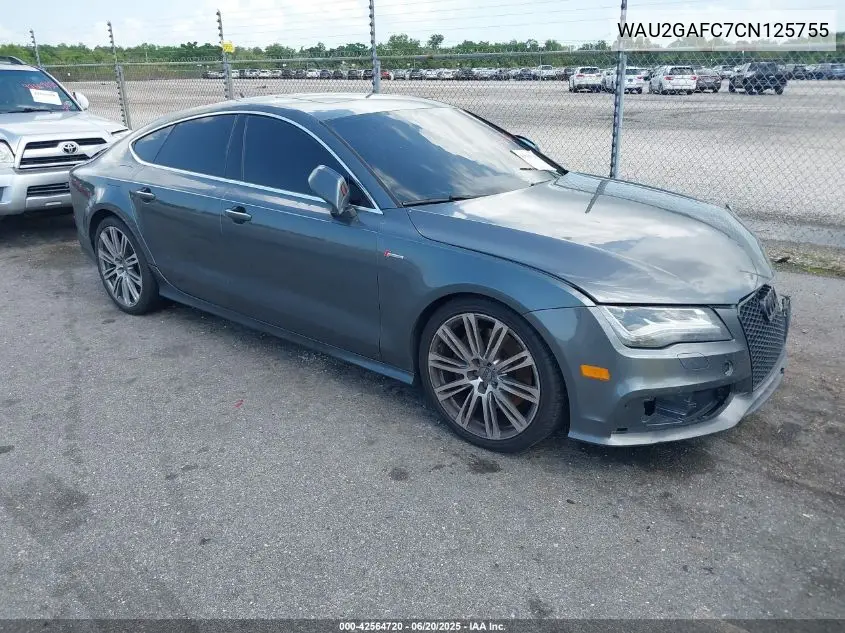 2012 Audi A7 Premium VIN: WAU2GAFC7CN125755 Lot: 42564720