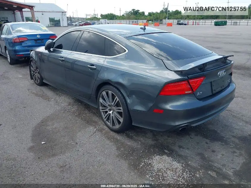 2012 Audi A7 Premium VIN: WAU2GAFC7CN125755 Lot: 42564720