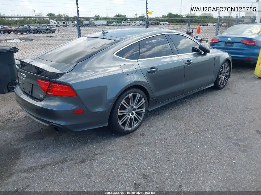 2012 Audi A7 Premium VIN: WAU2GAFC7CN125755 Lot: 42564720