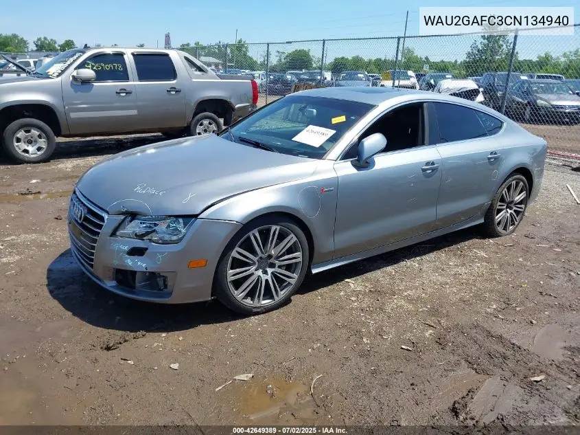 2012 Audi A7 Premium VIN: WAU2GAFC3CN134940 Lot: 42649389