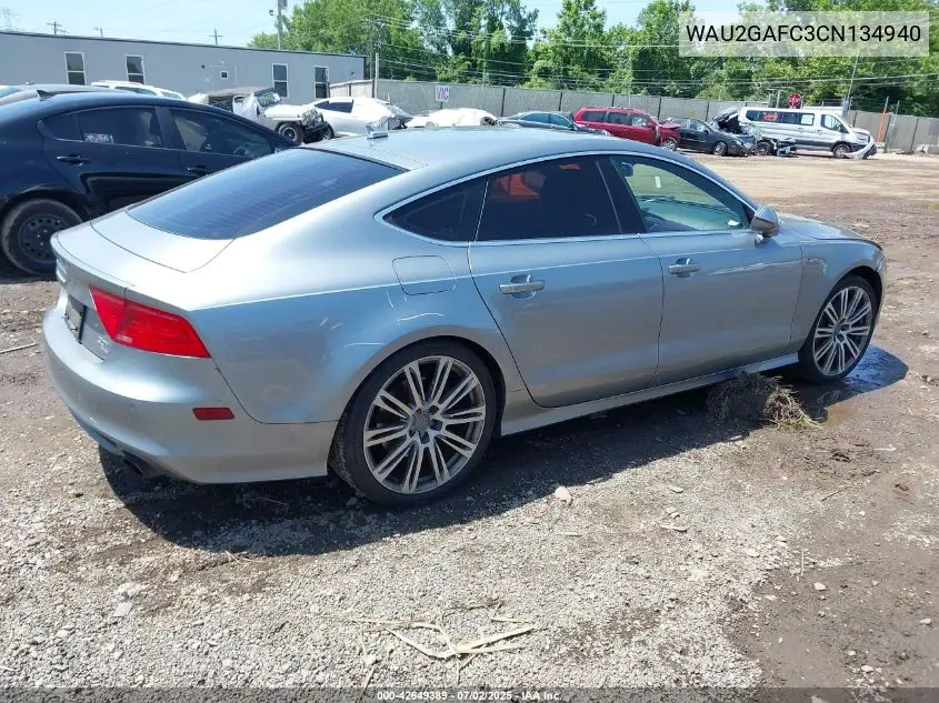 2012 Audi A7 Premium VIN: WAU2GAFC3CN134940 Lot: 42649389
