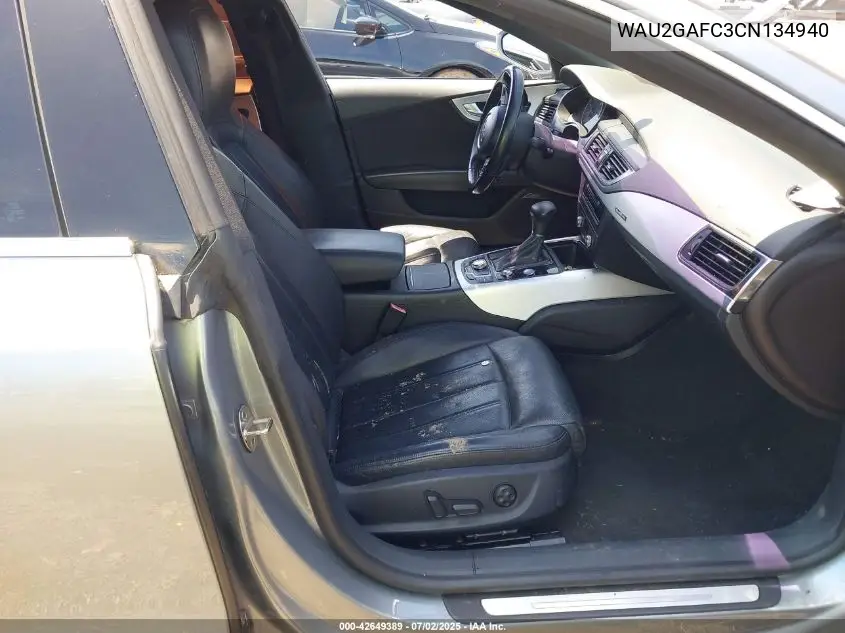 2012 Audi A7 Premium VIN: WAU2GAFC3CN134940 Lot: 42649389