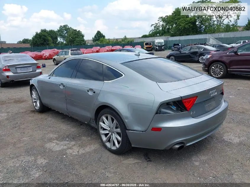 2013 Audi A7 3.0T Premium VIN: WAUYGAFCXDN040582 Lot: 42634757