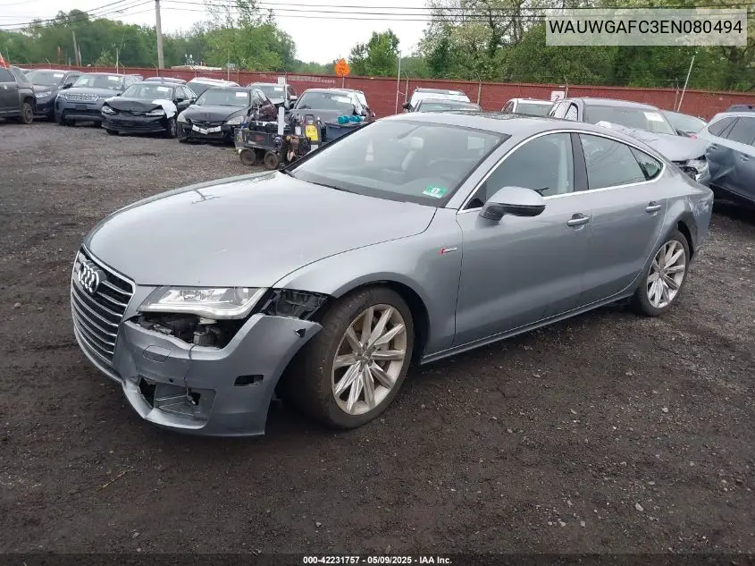 2014 Audi A7 3.0T Premium Plus VIN: WAUWGAFC3EN080494 Lot: 42231757