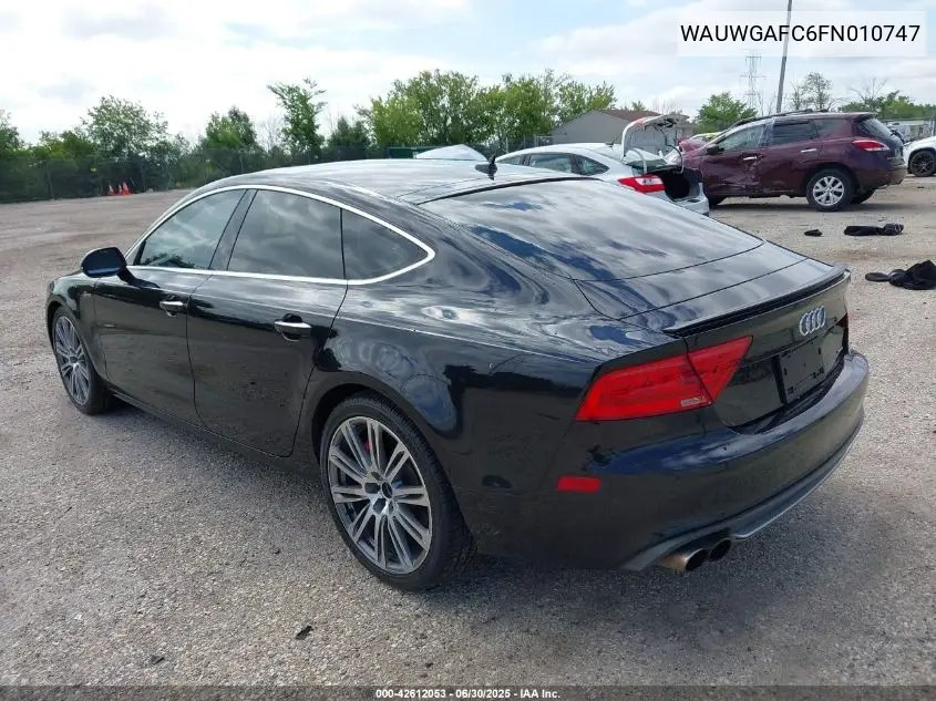2015 Audi A7 3.0T Premium Plus VIN: WAUWGAFC6FN010747 Lot: 42612053