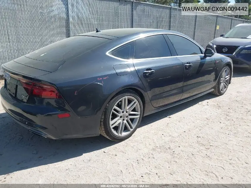 2016 Audi A7 3.0T Premium Plus VIN: WAUWGAFCXGN009442 Lot: 42242182