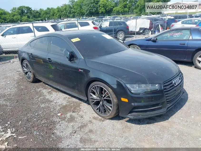 2016 Audi A7 3.0T Premium Plus VIN: WAU2GAFC8GN034807 Lot: 42591116