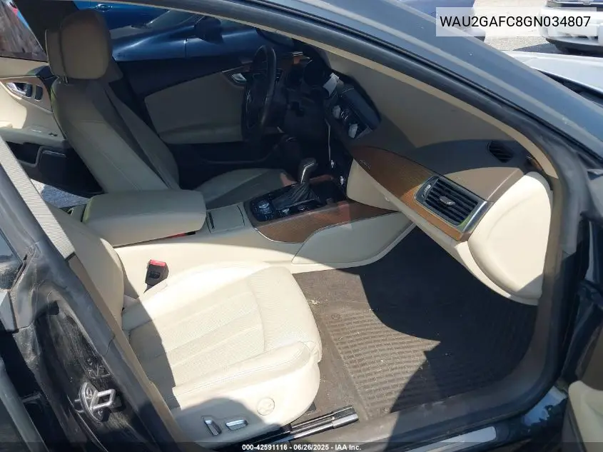 2016 Audi A7 3.0T Premium Plus VIN: WAU2GAFC8GN034807 Lot: 42591116