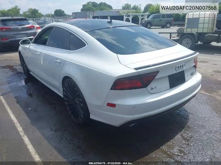 2016 Audi A7 3.0T Premium Plus VIN: WAU2GAFC2GN007568 Lot: 42764175