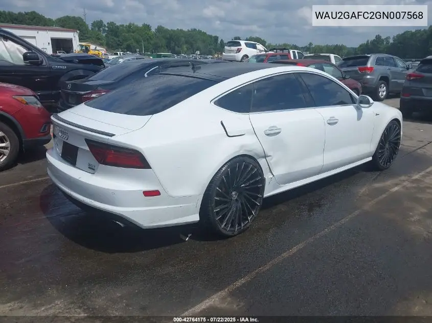 2016 Audi A7 3.0T Premium Plus VIN: WAU2GAFC2GN007568 Lot: 42764175