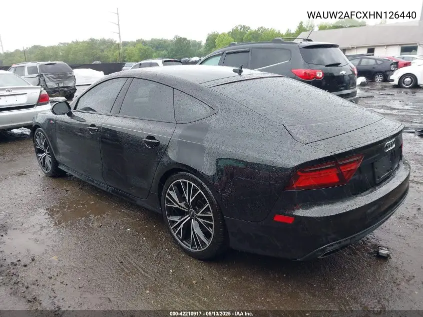 2017 Audi A7 3.0T Premium Plus VIN: WAUW2AFCXHN126440 Lot: 42210917