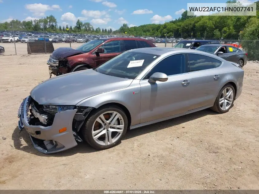 2017 Audi A7 3.0T Premium Plus VIN: WAU22AFC1HN007741 Lot: 42634661