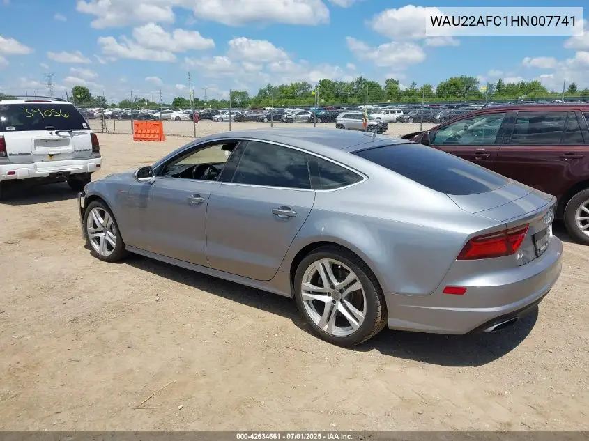 2017 Audi A7 3.0T Premium Plus VIN: WAU22AFC1HN007741 Lot: 42634661