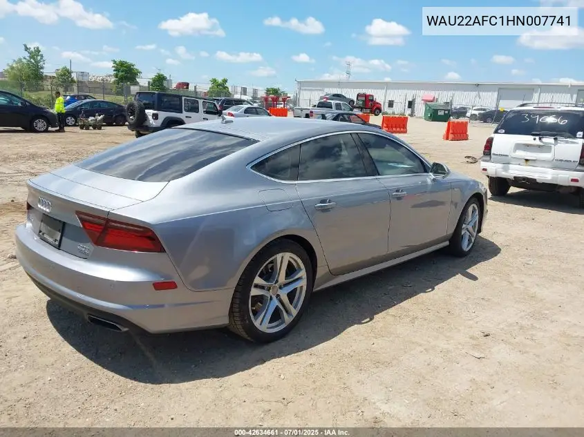 2017 Audi A7 3.0T Premium Plus VIN: WAU22AFC1HN007741 Lot: 42634661