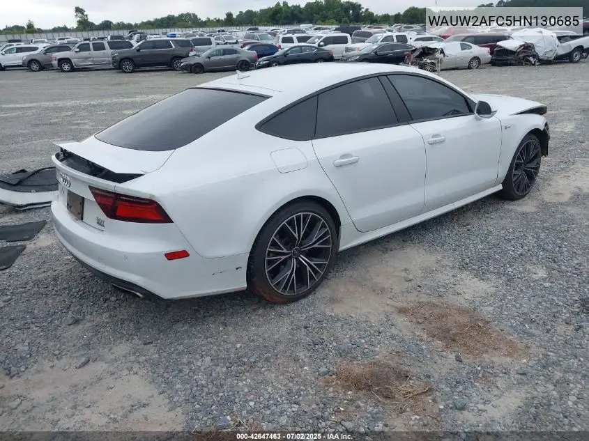 2017 Audi A7 3.0T Premium Plus VIN: WAUW2AFC5HN130685 Lot: 42647463