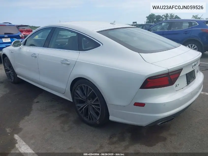2018 Audi A7 3.0T Premium Plus VIN: WAU23AFC0JN059526 Lot: 42543994