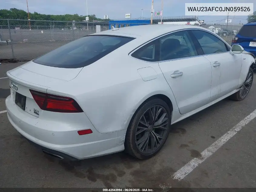 2018 Audi A7 3.0T Premium Plus VIN: WAU23AFC0JN059526 Lot: 42543994