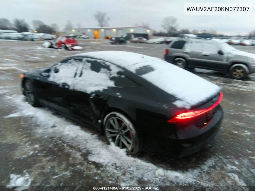 2019 Audi A7 55 Premium VIN: WAUV2AF20KN077307 Lot: 41214856