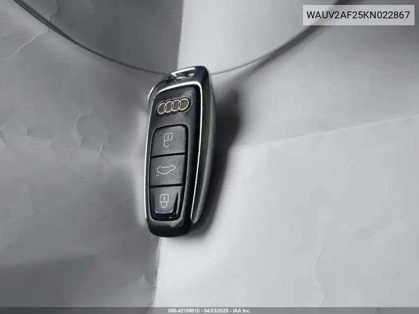 2019 Audi A7 55 Premium VIN: WAUV2AF25KN022867 Lot: 42100910