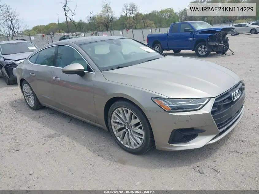 2019 Audi A7 55 Premium VIN: WAUR2AF24KN114229 Lot: 42126781