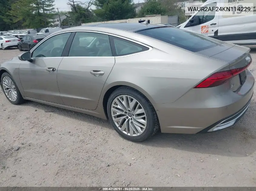 2019 Audi A7 55 Premium VIN: WAUR2AF24KN114229 Lot: 42126781