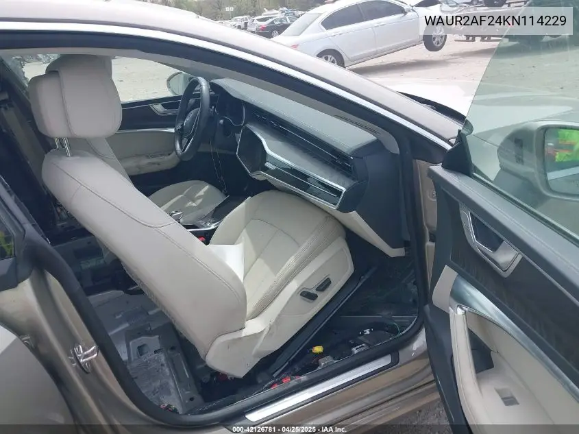 2019 Audi A7 55 Premium VIN: WAUR2AF24KN114229 Lot: 42126781