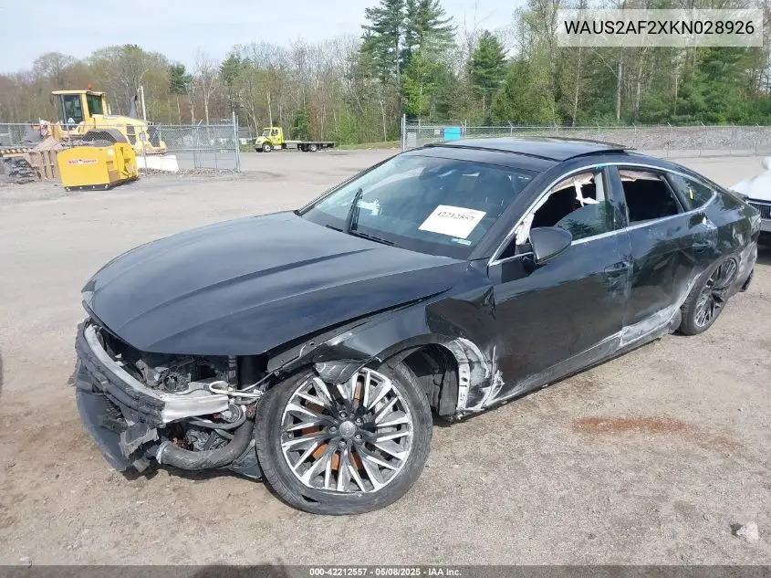 2019 Audi A7 55 Premium VIN: WAUS2AF2XKN028926 Lot: 42212557