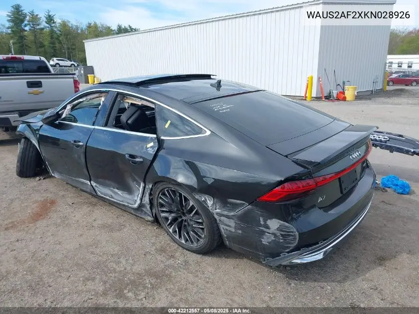 2019 Audi A7 55 Premium VIN: WAUS2AF2XKN028926 Lot: 42212557