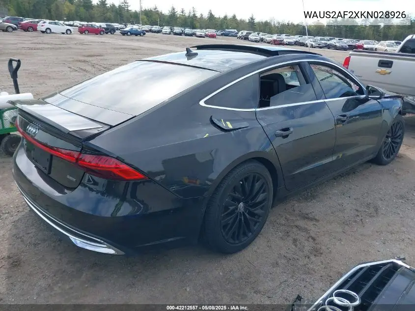 2019 Audi A7 55 Premium VIN: WAUS2AF2XKN028926 Lot: 42212557