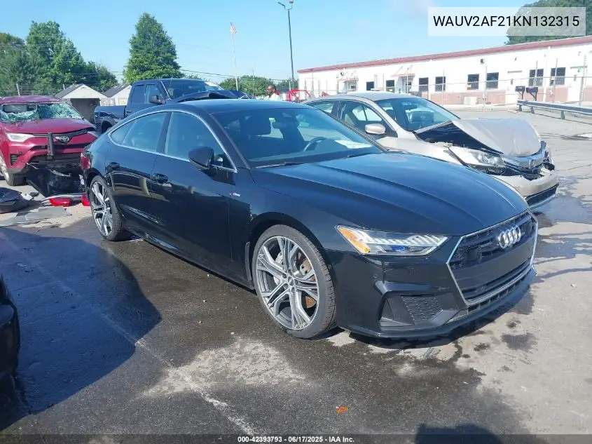 2019 Audi A7 55 Premium VIN: WAUV2AF21KN132315 Lot: 42393793