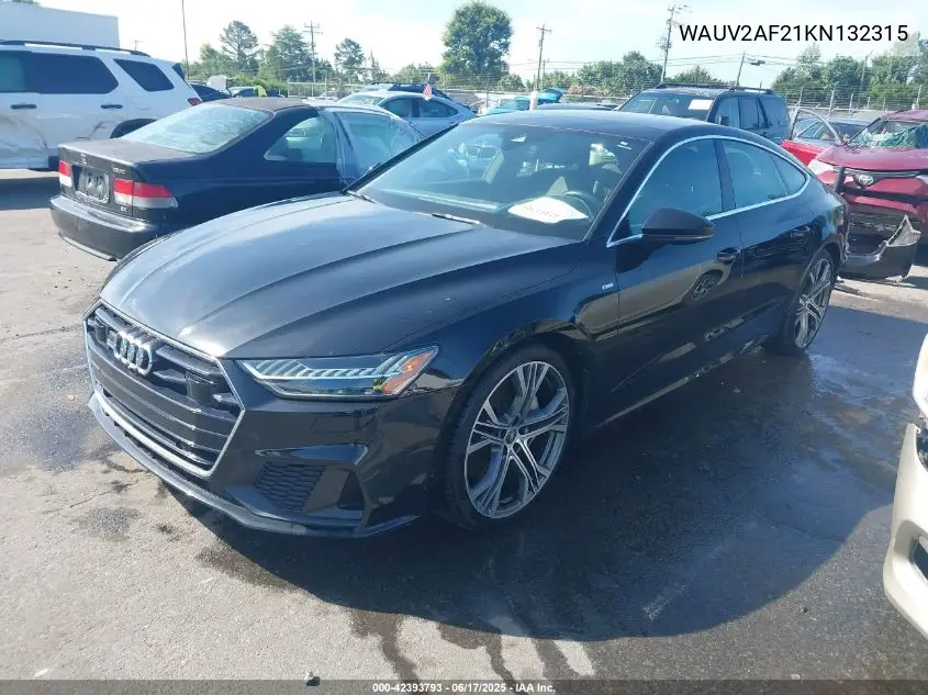 2019 Audi A7 55 Premium VIN: WAUV2AF21KN132315 Lot: 42393793