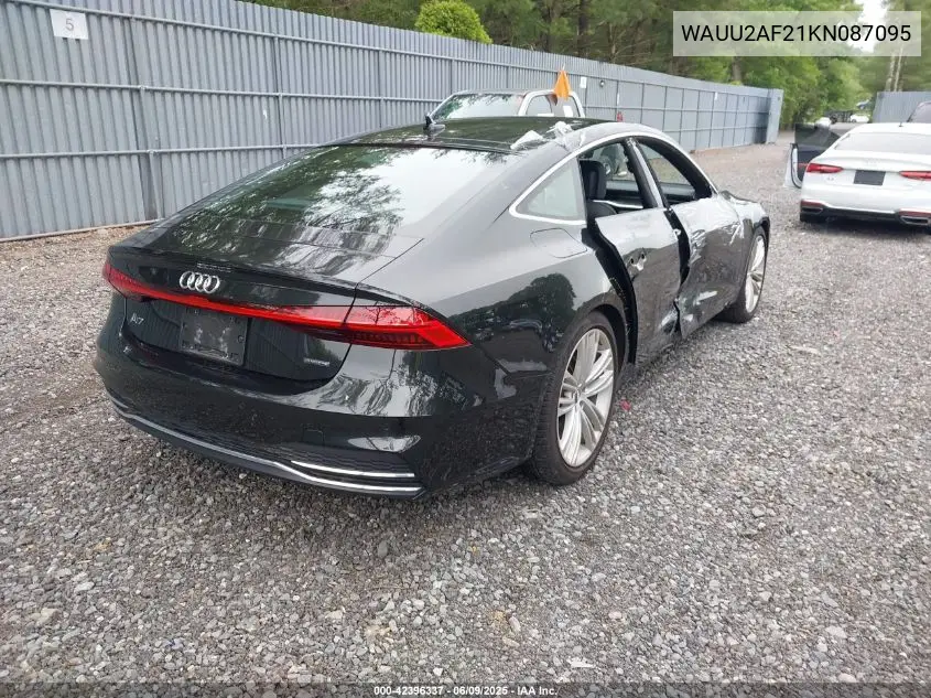 2019 Audi A7 55 Premium VIN: WAUU2AF21KN087095 Lot: 42396337