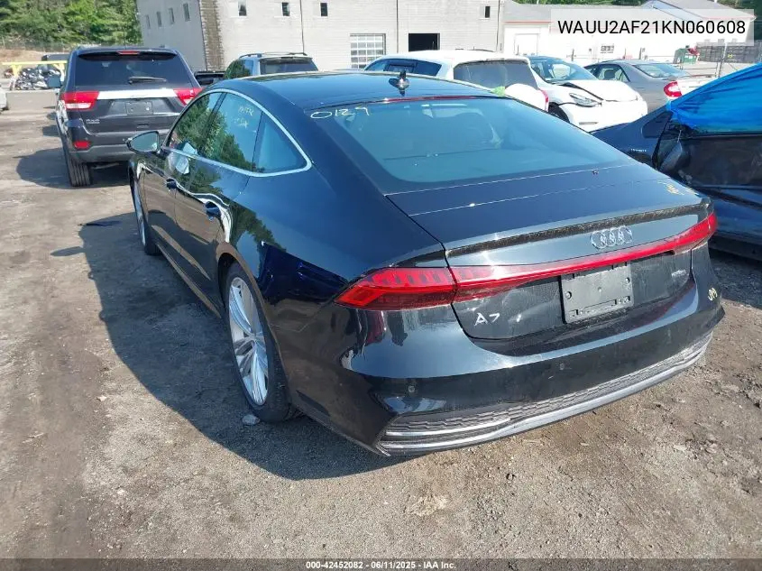2019 Audi A7 55 Premium VIN: WAUU2AF21KN060608 Lot: 42452082