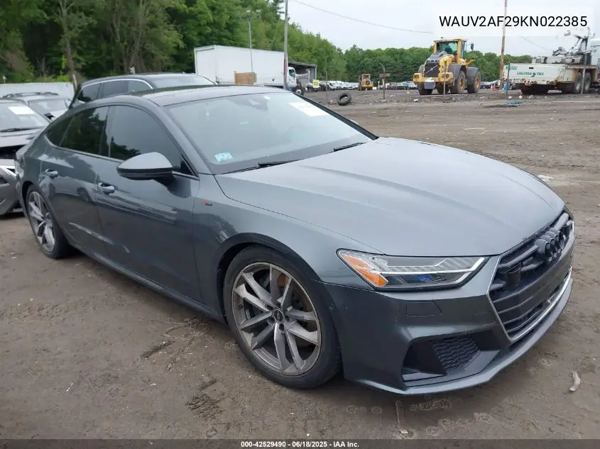 2019 Audi A7 55 Premium VIN: WAUV2AF29KN022385 Lot: 42529490