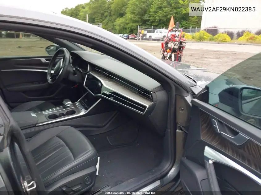 2019 Audi A7 55 Premium VIN: WAUV2AF29KN022385 Lot: 42529490