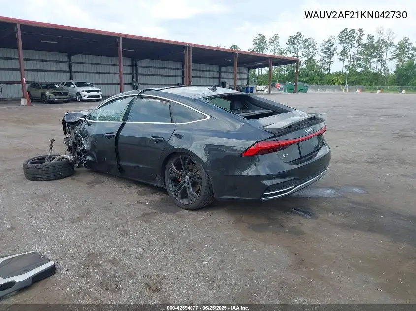 2019 Audi A7 55 Premium VIN: WAUV2AF21KN042730 Lot: 42594077