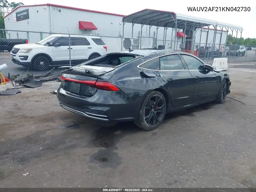 2019 Audi A7 55 Premium VIN: WAUV2AF21KN042730 Lot: 42594077