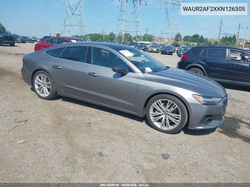 2019 Audi A7 55 Premium VIN: WAUR2AF2XKN126305 Lot: 42596190