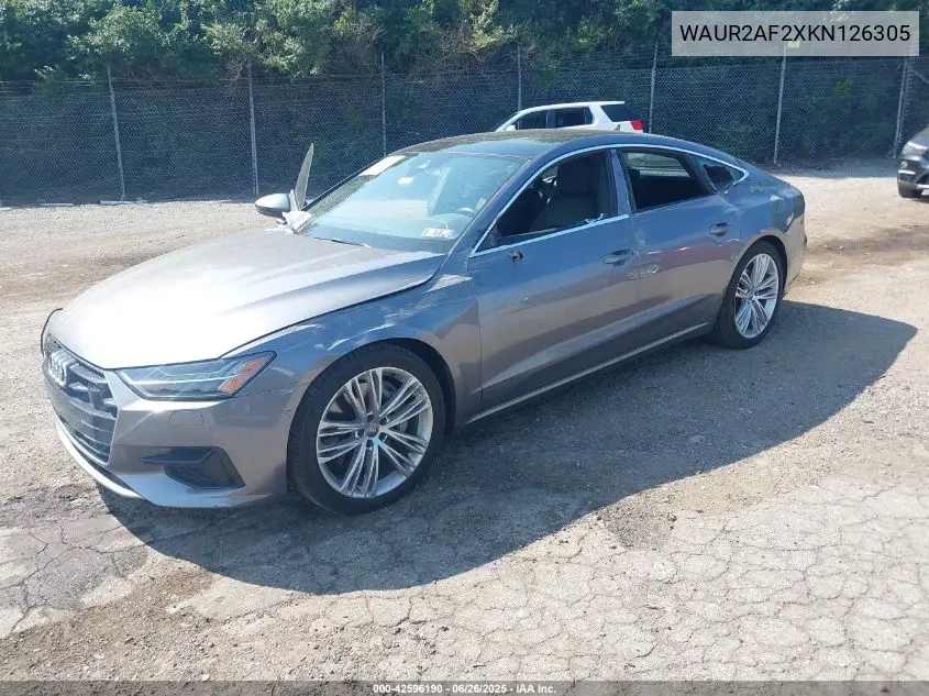 2019 Audi A7 55 Premium VIN: WAUR2AF2XKN126305 Lot: 42596190