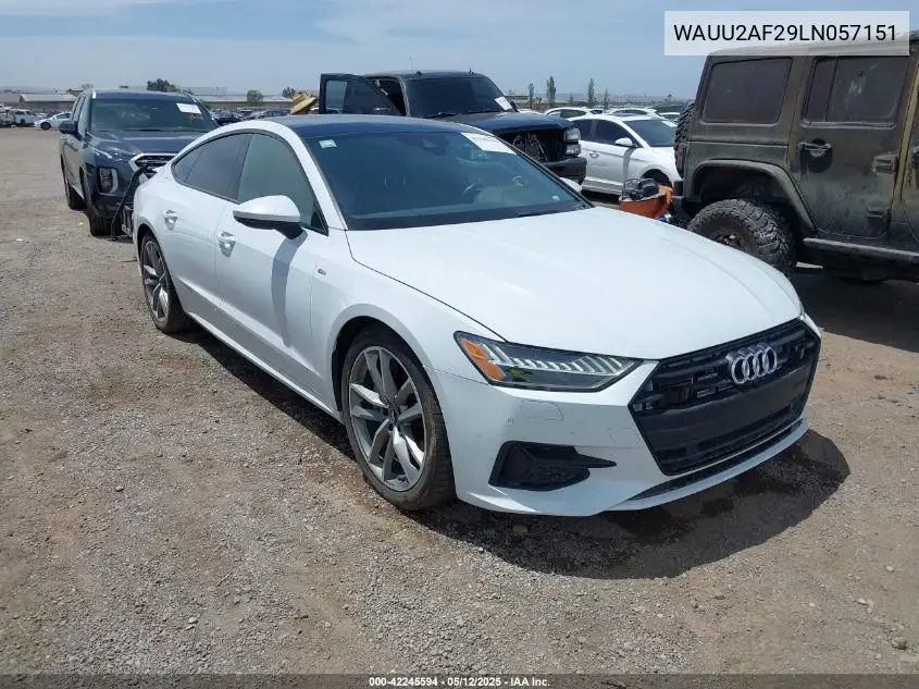 2020 Audi A7 Sportback Premium Plus 55 Tfsi Quattro S Tronic VIN: WAUU2AF29LN057151 Lot: 42245594