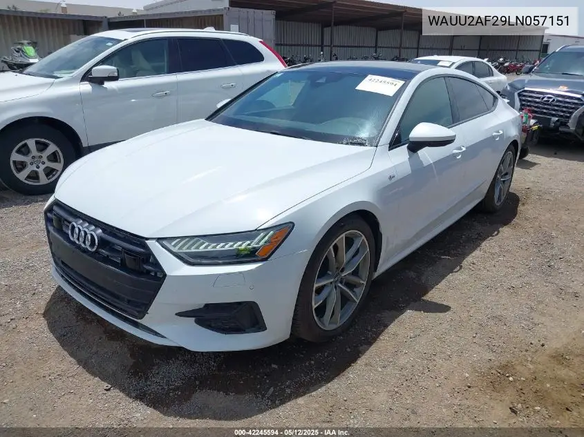 2020 Audi A7 Sportback Premium Plus 55 Tfsi Quattro S Tronic VIN: WAUU2AF29LN057151 Lot: 42245594