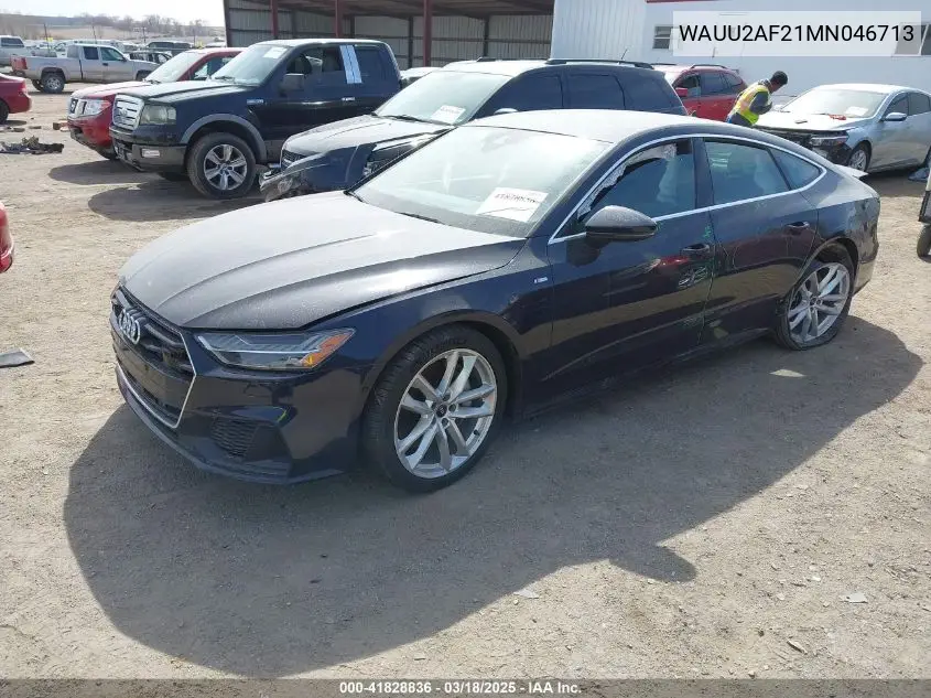 2021 Audi A7 Sportback Premium Plus 55 Tfsi Quattro S Tronic VIN: WAUU2AF21MN046713 Lot: 41828836