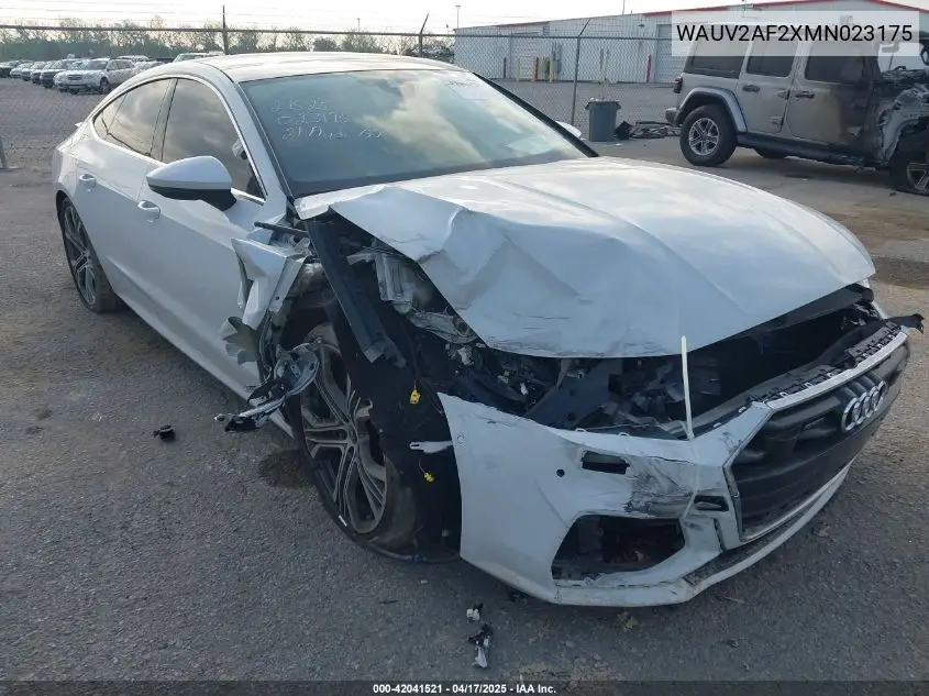 2021 Audi A7 Sportback Prestige 55 Tfsi Quattro S Tronic VIN: WAUV2AF2XMN023175 Lot: 42041521