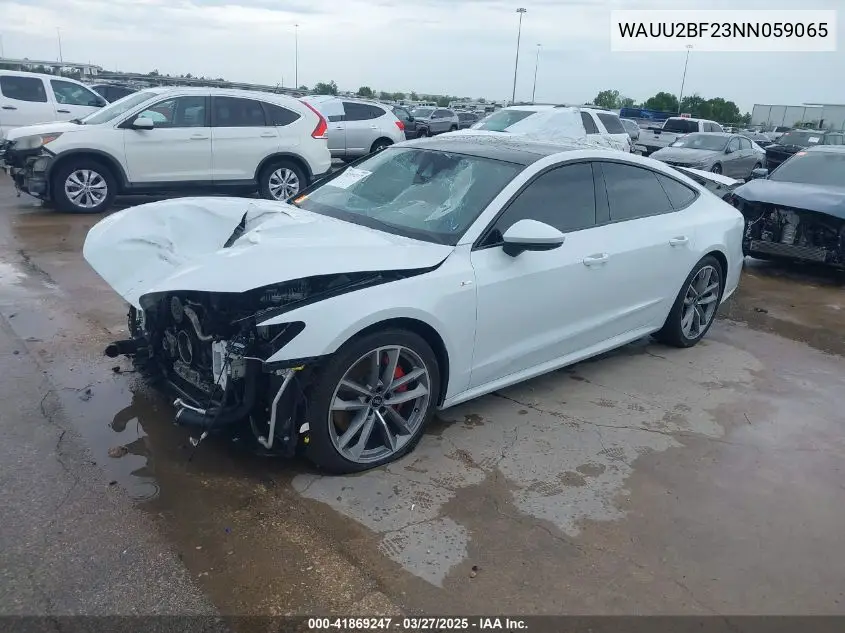 2022 Audi A7 Sportback Premium Plus 55 Tfsi Quattro S Tronic VIN: WAUU2BF23NN059065 Lot: 41869247