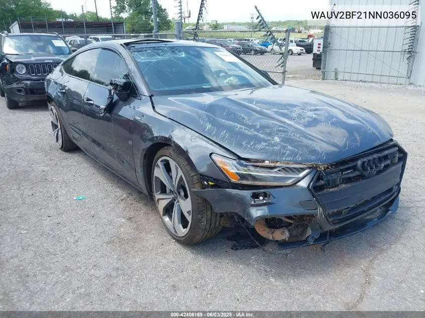 2022 Audi A7 Sportback Prestige 55 Tfsi Quattro S Tronic VIN: WAUV2BF21NN036095 Lot: 42406169