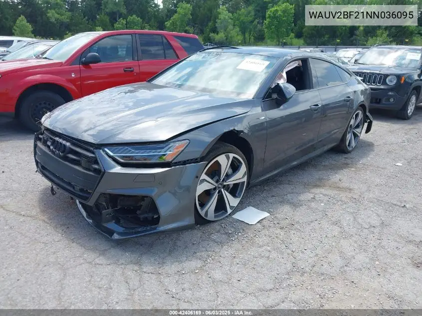 2022 Audi A7 Sportback Prestige 55 Tfsi Quattro S Tronic VIN: WAUV2BF21NN036095 Lot: 42406169