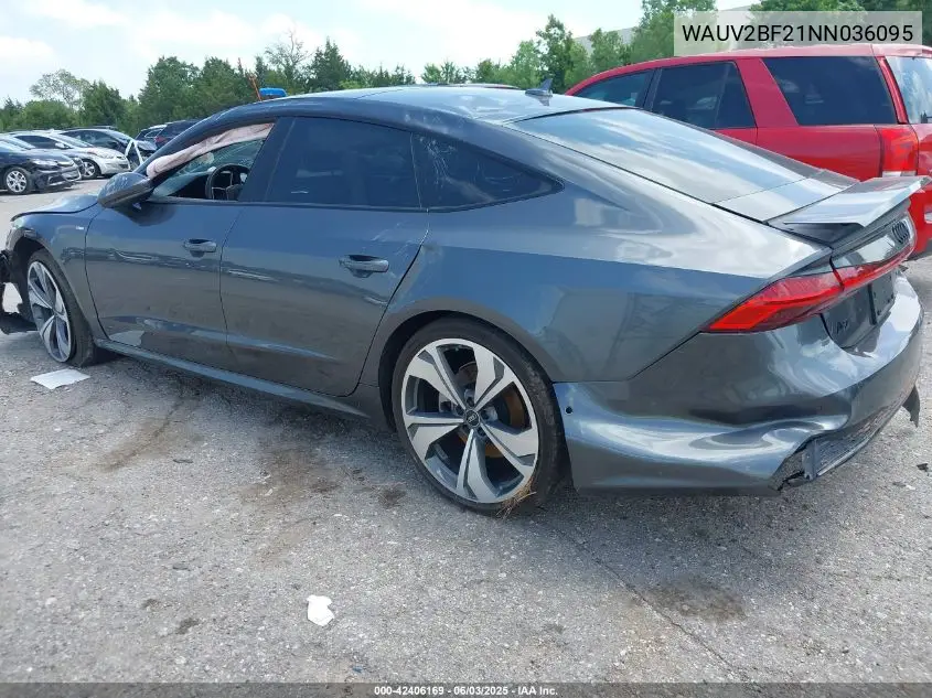 2022 Audi A7 Sportback Prestige 55 Tfsi Quattro S Tronic VIN: WAUV2BF21NN036095 Lot: 42406169