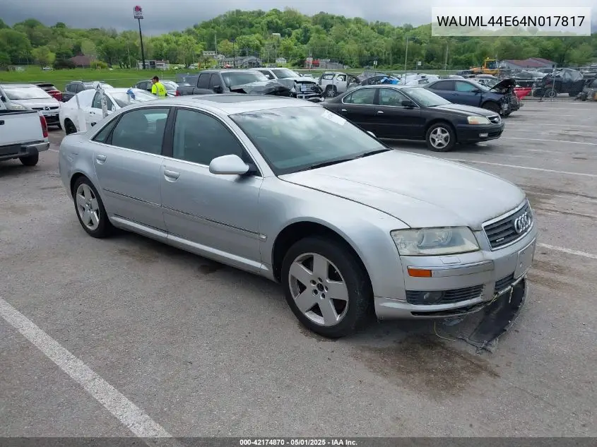 2004 Audi A8 L 4.2 VIN: WAUML44E64N017817 Lot: 42174870